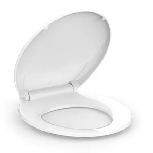 GARVEE Round Toilet Seat, Soft-Slow Close, 17 Inch Round Toilet Seat For Round Toilets, Quiet-Close Lid And Seat, Easy To Install And Clean, Never Loosen, White