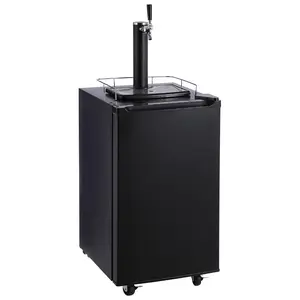 【GARVEE】Beer Kegerator, Single Tap Draft Beer Dispenser, Full Size Keg Refrigerator With Shelves, 32�6F- 50�6F Temperature Control, Drip Tray & Rail, Black