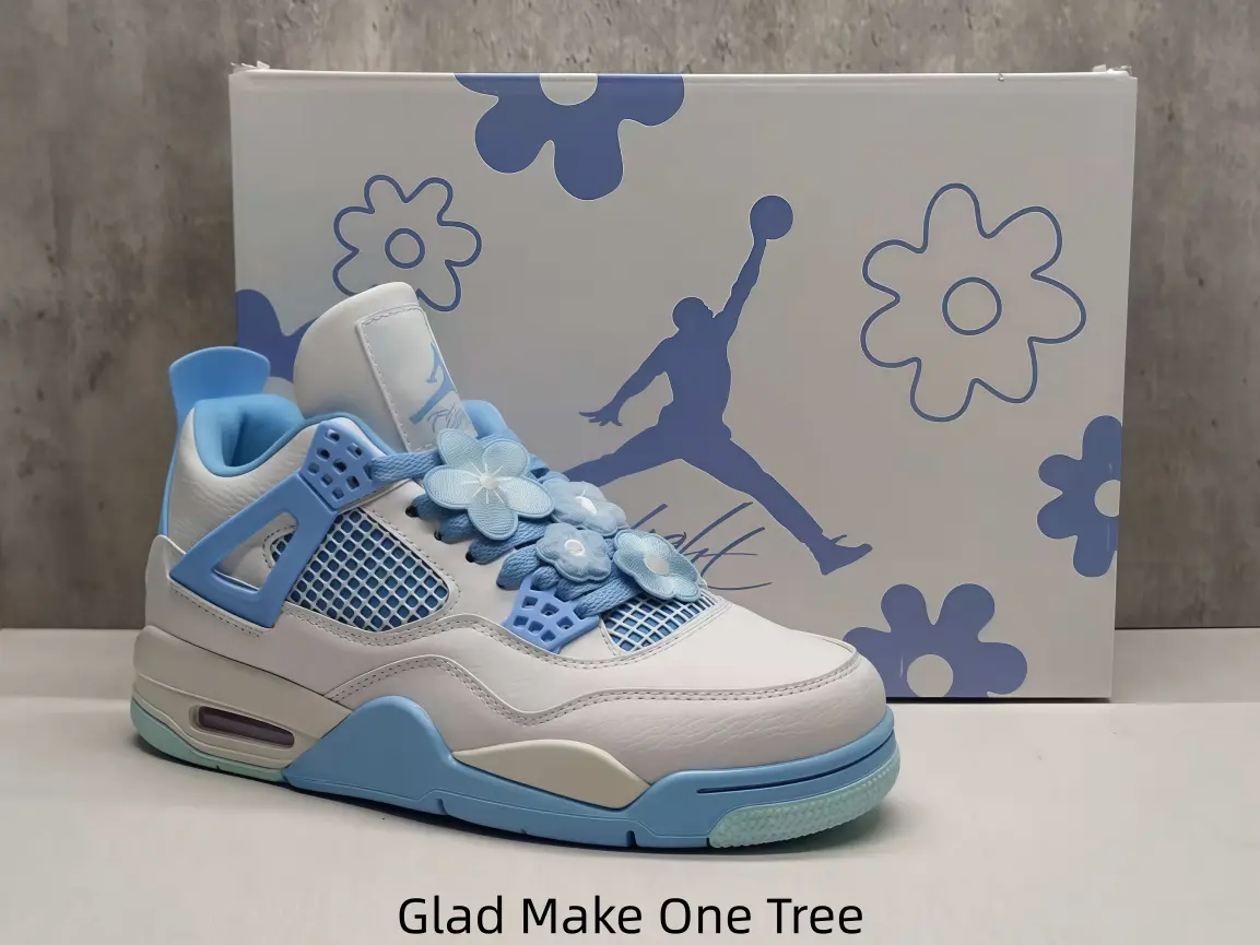 Limited-Edition Sneakers With Handcrafted Floral Details And A Calming Blue-White Palette — Made For Collectors And Fashion Lovers Who Appreciate Thoughtful Design And Seasonal Themes