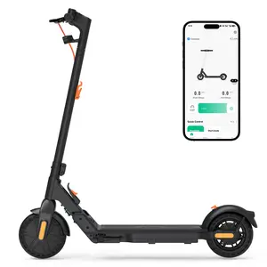 Electric Scooter - 8.5\" Solid Tires, 380W Motor, Up to 19MPH& Miles Long-Range Portable Commuting Scooter for Adults with single Braking System, App