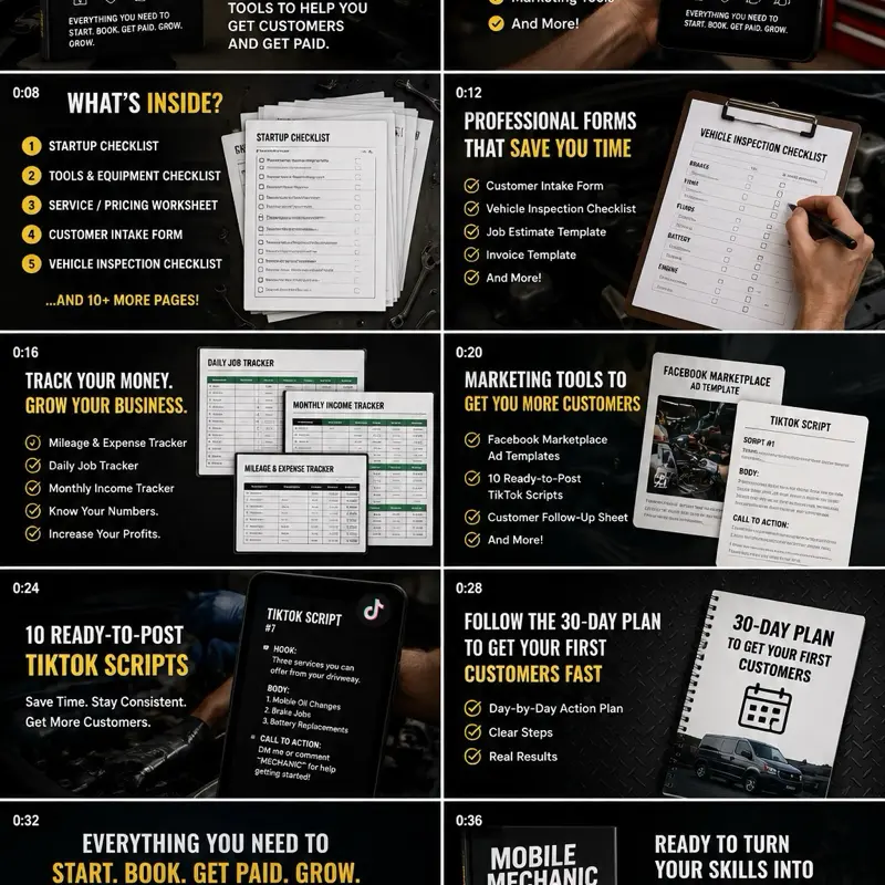 Mobile mechanic starter kit