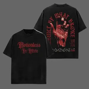 Motionless In White - Decades Shirt V2 The Sweat And Blood Tour 2026 Shirt Oversize Rock Band Deathcore Symphonic Deathcore Cotton Gift For Rock Music Lovers Graphic Tees Graphic Menswear Womenswear