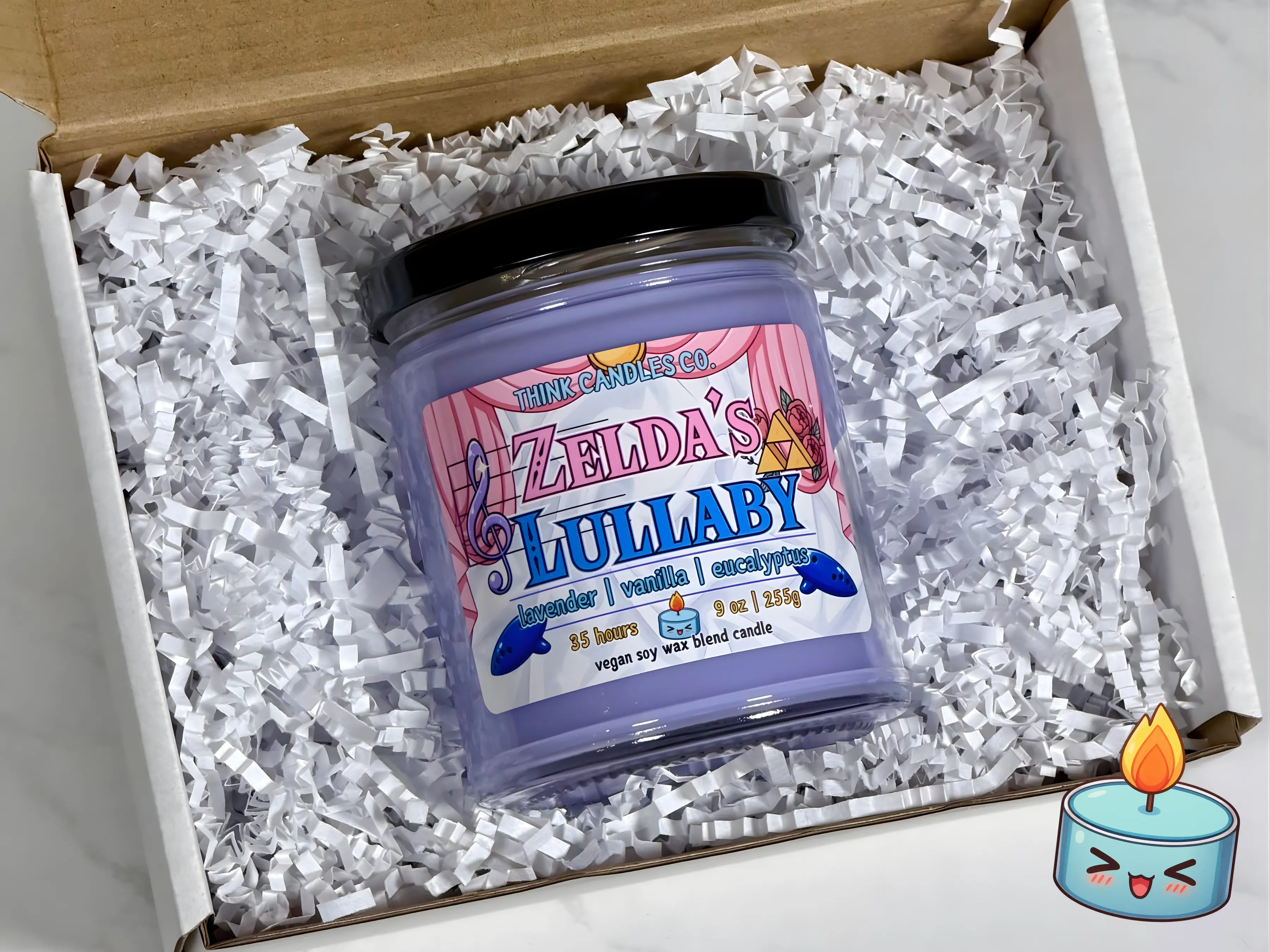 Zelda's Lullaby Candle | Hand Poured Vegan Wax Blend Candle | 9 oz, 4 oz, 2 oz Snap Bar