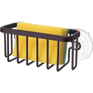NeverRust Kitchen Sink Suction Holder for Sponges, Scrubbers, Soap, Kitchen, Bathroom, 6" x 2.5" x 2.75", Aluminum (Oil Bronze)