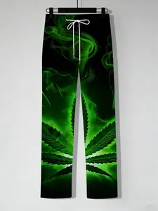 Men's retro wide leg straight leg pants, elastic drawstring waistband, casual loose pants, suitable for spring and autumn (machine washable, suitable for autumn and winter) - polyester fiber