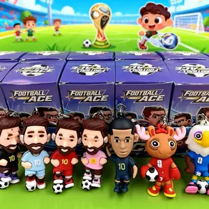 24 Box World Cup Blind Box Football Figure Keychain, Star Player Hanging Toy Gift for Kids, Prize Item