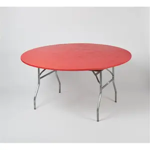 212 MAIN Kwik-Covers 72-Inch Round Red Outdoor Table Covers, Pack of 25
