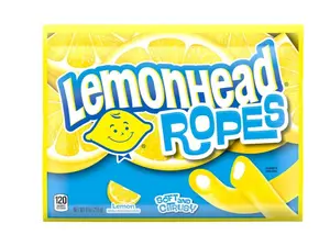 Lemonhead Ropes, Candy, Lemon, Tart and Citrusy, Soft and Chewy, 9 oz