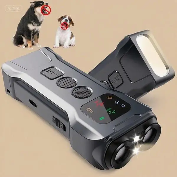 Ultrasonic Anti-Bark Dog Training Device - Reusable, Portable Weatherproof Safe Deterrent with LED Light, HD Display, Micro USB Charging Port - Indoor & Outdoor Excessive Barking Control Pet Accessory