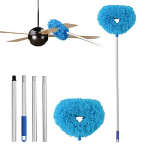 Household Cleaning Tool,Ceiling Fan Cleaner Duster with Extension Pole,Duster for Ceiling Fan Blades, Dust Removal Brush Household ltems,Removable Washable Microfiber Ceiling Fan Duster,for Dust Pet Hair, House Cleaning Home CareSupplies