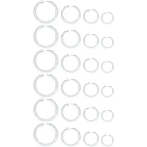 16g 20g Mix Clear  Retainers Plastic Septum Retainer Clear Nose Studs for Work Flexible Lip Plastic Earring Studs for   Invisible Horseshoe Rings Daith  Retainer