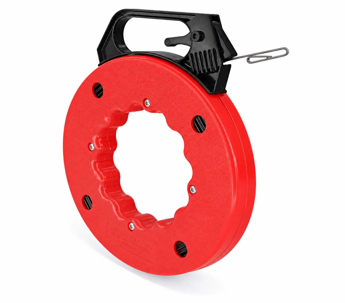 100-ft Fish Tape Wire Puller, Easy to use Cable Puller Tool with Double Loop Tip, Optimized Housing & Handle, Flexible Wire Fishing Tool for Drywall & Electrical Conduits