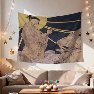 Geto Suguru Tapestry - White Lightweight Polyester Fiber Wall Hanging for Bedroom, Living Room, and Office Decor | Includes Easy Installation Kit