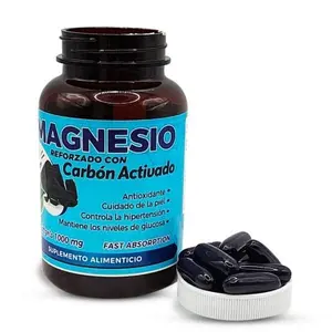 Add to cart  Magnesio Reforzado Con Carbon Activado Suplemento – Magnesio Reforzado con Carbón Activado Suplemento – 60 Softgels (cápsulas blandas)