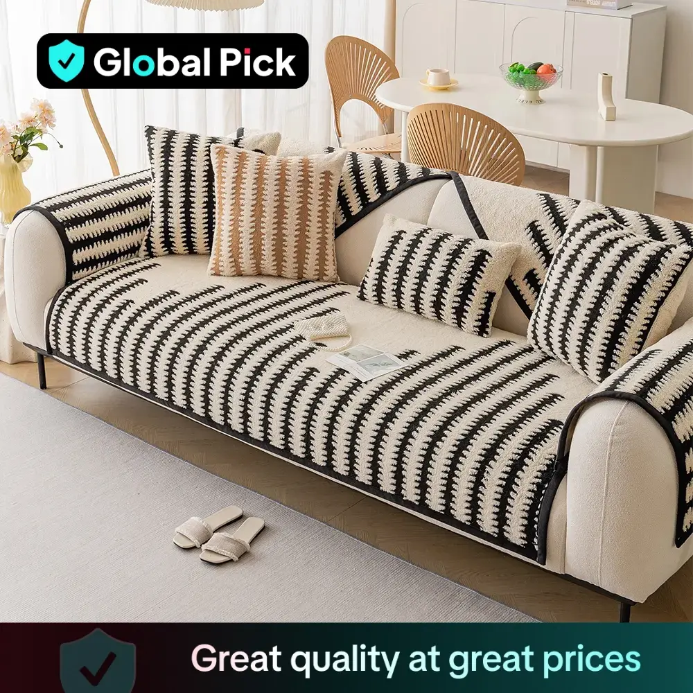 Geometric Pattern Sofa Cover, 1 Count Non-slip Elastic Sofa Slipcover, Waterproof Sofa Cover, Dustproof Couch Covers for Home Living Room, Jacquard Co