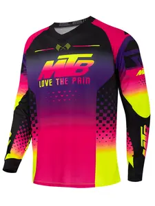 MTB Moto Bicycle Jersey Long Sleeve Cycling Enduro Mtb Jersey Shirt Downhill T-Shirt Camiseta Motocross Mx Mountain Clothing Polera Mtb Premium Outdoor Apparel Sporty Jersey Sportswear Shirt