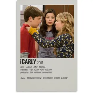 Icarly Movie Poster Comedy Movie Posters (2) Canvas Painting Wall Art Poster for Bedroom Living Room Decor