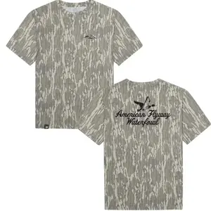 AFW Outdoors Buck Mossy Oak Tee, Mossy Oak Bottomland Camo Tee, Vintage Hunting Shirt for Dad, Outlaw Hunter Gift 2026, Unisex Camo Top