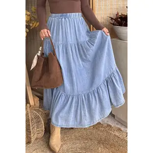 Breezy Days Tiered Maxi Skirt