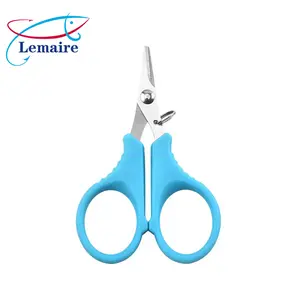 Titanium saltwater fishing scissors | 3-in-1 PE line cutter, hook remover and bait trimmer | Retractable lanyard with quick release clip | Series lure fishing non-slip ergonomic grip