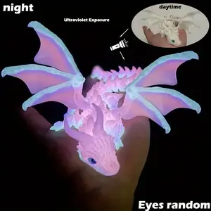 3D Printed Dragon Figurine with Articulated Features |   Illuminated Scales And Adjustable Wings |   Dynamic Decor for Desktops And Displays |   Collectible Art for Ages 14 And Up |   Tech-Themed Gift for Birthdays And Christmas (Made from PLA Material)
