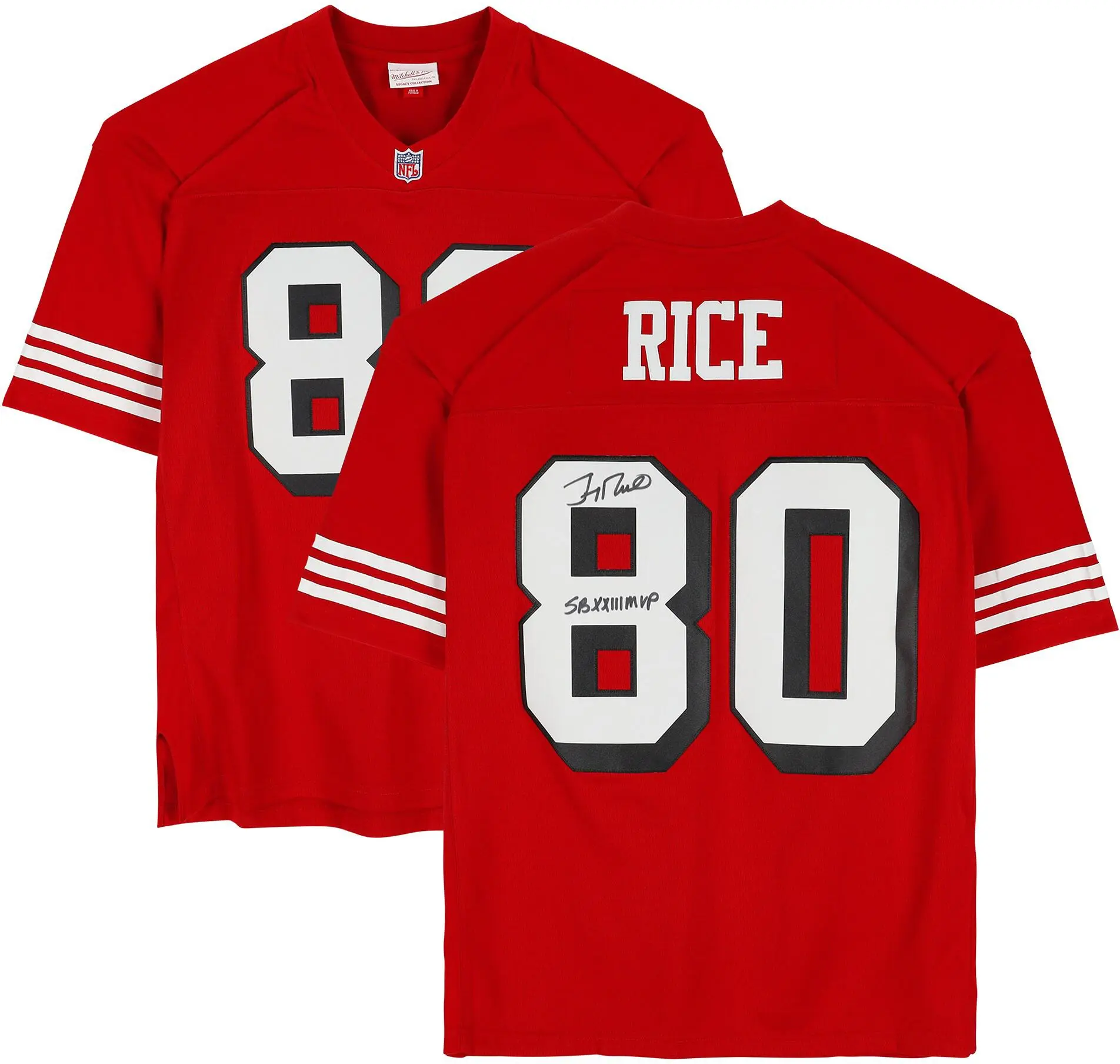 Jerry Rice San Francisco 49ers Autographed Mitchell & Ness 1994 Red Replica Jersey with "SB XXIII MVP" Inscription - Fanatics Authentic Certified