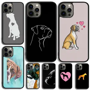 Boxer Dog Phone Case Cover For for iPhone 16 15 14  XR XS 11 12 13 Pro MAX Plus