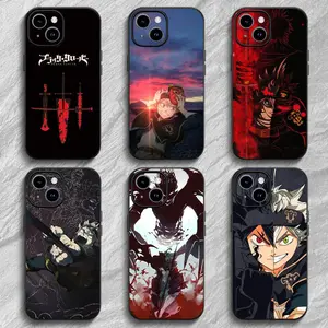 Anime B-Black Clover Phone Case for 17 12 13 14 15 16Pro Max Samsung Galaxy S26 S25 S24 S23 S22 Classic Plus Strong Magnetic Attraction