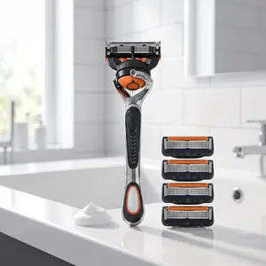 5-Layer Manual Razor, Factory Direct Supply, German Quality, Replacement Blades, Men's Shaving Razor