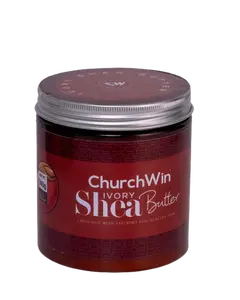 ChurchWin Whipped Ivory Shea Butter. 12 oz. Natural Repair & Moisturizing for Skin & Hair (For Topical Use Only). Mild & Soothing. Vitamins A & E.