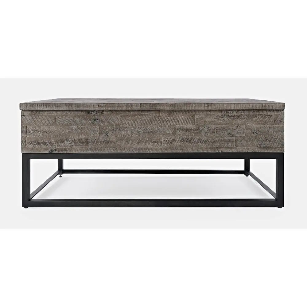 Rustic Distressed Wood Lift-Top Coffee Table - Smoothly Raises, Adjustable Height Indoor Furniture for Living Rooms, Coffee Tables