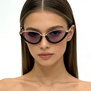 SUNGAIT Cat Eye Sunglasses for Women Retro Fashion UV400 Shades | Trendy Y2K Style for Streetwear Party Travel Beach Pink Lens SGT614