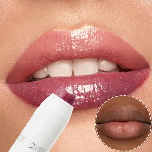 1PC Creamy Moisturizing Sandwich Lipstick Pen - Long-lasting Non-stick Cup, High Pigmentation, Nude Color, Non-drying, Ideal Christmas Gift Series, Lipgloss