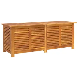 vidaXL Garden Storage Box with Louver, Outdoor Cushion Storage Box with Lid, Patio Furniture, Toy Chest, Storage Trunk, Solid Wood Acacia 365842