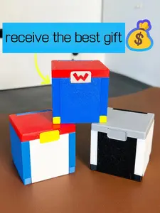 Foldable Mario Game Storage Box for Switch Game Cards, Game Card Case for Nintendo Switch, Deformable Expandable Switch Game Card Holder, Up to 12 Game Cards, Transform into Knight Sword