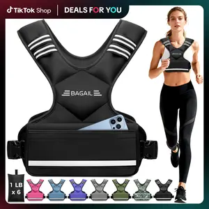 【JumpstartSale】BAGAIL Adjustable Weighted Vest, 4-10lb/12-18lb/20-32lb Rucking Vest for Women & Men with 6 Weights & Large Pocket, Weight Vest for Home Workouts, Running, Walking and Strength Training Outdoorfun