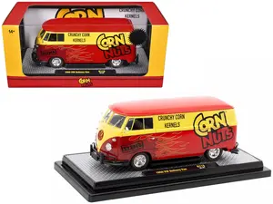 1960 Volkswagen Delivery Van Red and Yellow "Corn Nuts BBQ" Limited Edition to 6250 pieces 1/24 Diecast Model Car by M2 Machines