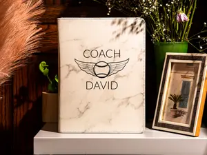 Personalized Zipper Portfolio, Refillable Notebook, Custom Portfolio With Zipper, Office Gift, Name Engraved Notebook, Coach Gift, Baseball Team Coach Gift, Gift for Baseball Captain, Team Captain Gift, Coach Zipper Portfolio, Game Strategy Book