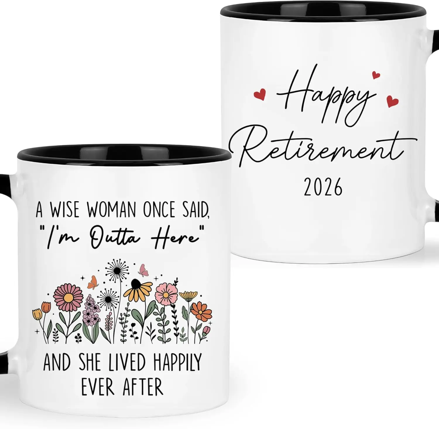 Retirement Gifts For Women 2026 Cup, Retired Mug, A Wise Woman Once Said Im Outta Here Coffee Mug, Retired Gifts Birthday Gift Christmas Presents for Female Mom Grandma Teacher Nurse Coworkers