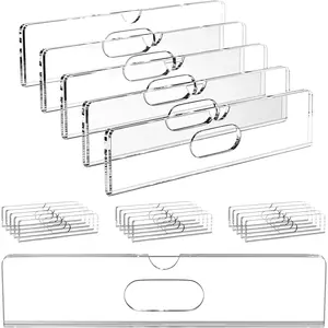 Nameplate for Doors with Adhesive Tapes - 20 Pack 2x8 Inch Clear  Office Door Name Plate Classroom Wall Name Plate Holder Horizontal Nameplate Holder Plastic Sign Frame