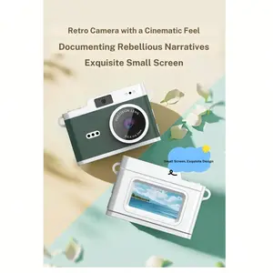 Mini Retro Portable Camera, Pocket Camera for Photos and Videos, Ideal for Vlogs and Travel, Lightweight and Compact, Perfect for Young Creators