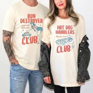 Couple Funny 4th Of July Matching Couple Shirts – Patriotic Usa Independence Day Graphic Tee For Men Women, Cute Unisex Couple Outfit, Unisex Casual Graphic T-Shirts