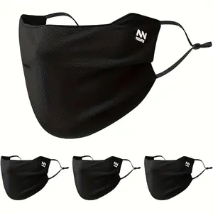 Outdoors 3pcs Reusable Windproof and Dustproof Cooling Face Mask Balaclava for Motorcycling, Running, and Other Sports
