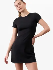 Signature Rib Tee Dress Color Black