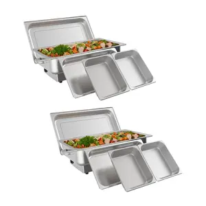 9QT Electric Chafing Dish Buffet Set, Stainless Steel Food Warmer with Digital Temperature Control Display, Portable Warming Tray for Buffet, Parties, Catering and Festivals