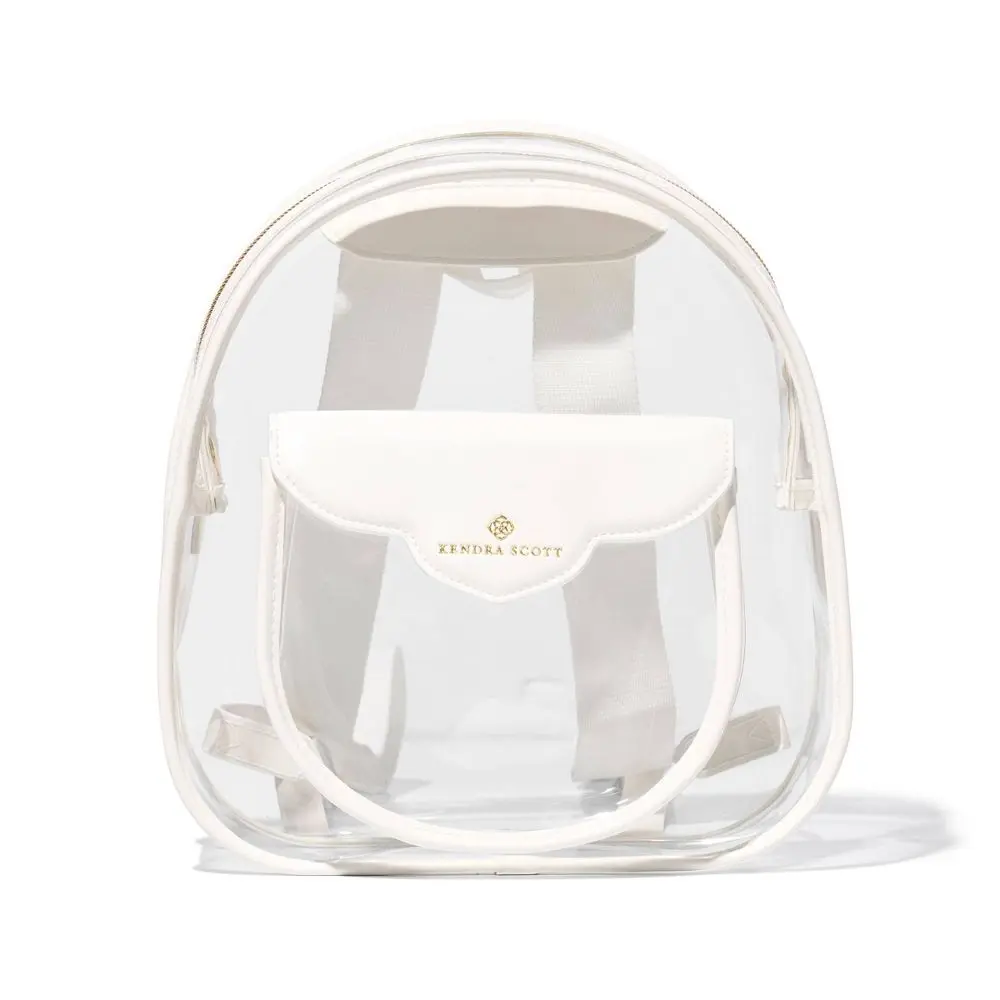 Kendra Scott Backpack - Clear/White This Kendra Scott clear backpack is the perfect mix of  main image 4