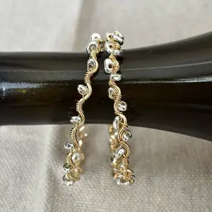 Mixed Metal Wire Bracelet - Adjustable, Elegant & Minimalist Design for Adults - Lightweight & Tarnish-Resistant