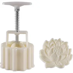 Plastic Mooncake Mold 125/150g 3D Lotus Stamp Cookie Cutter Mould DIY Baking For Making Moon Cakes