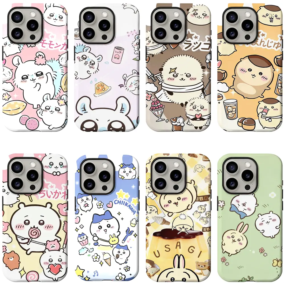 Chiikawa Usagi & Hachiware Smartphone Casing, Shockproof TPU Handheld Cellphone Cover, Perfect Fan Gift for iPhone 12-17 (Pro, Pro Max, Air, Plus) & Samsung Galaxy S23-S26 (Plus, Ultra) Devices