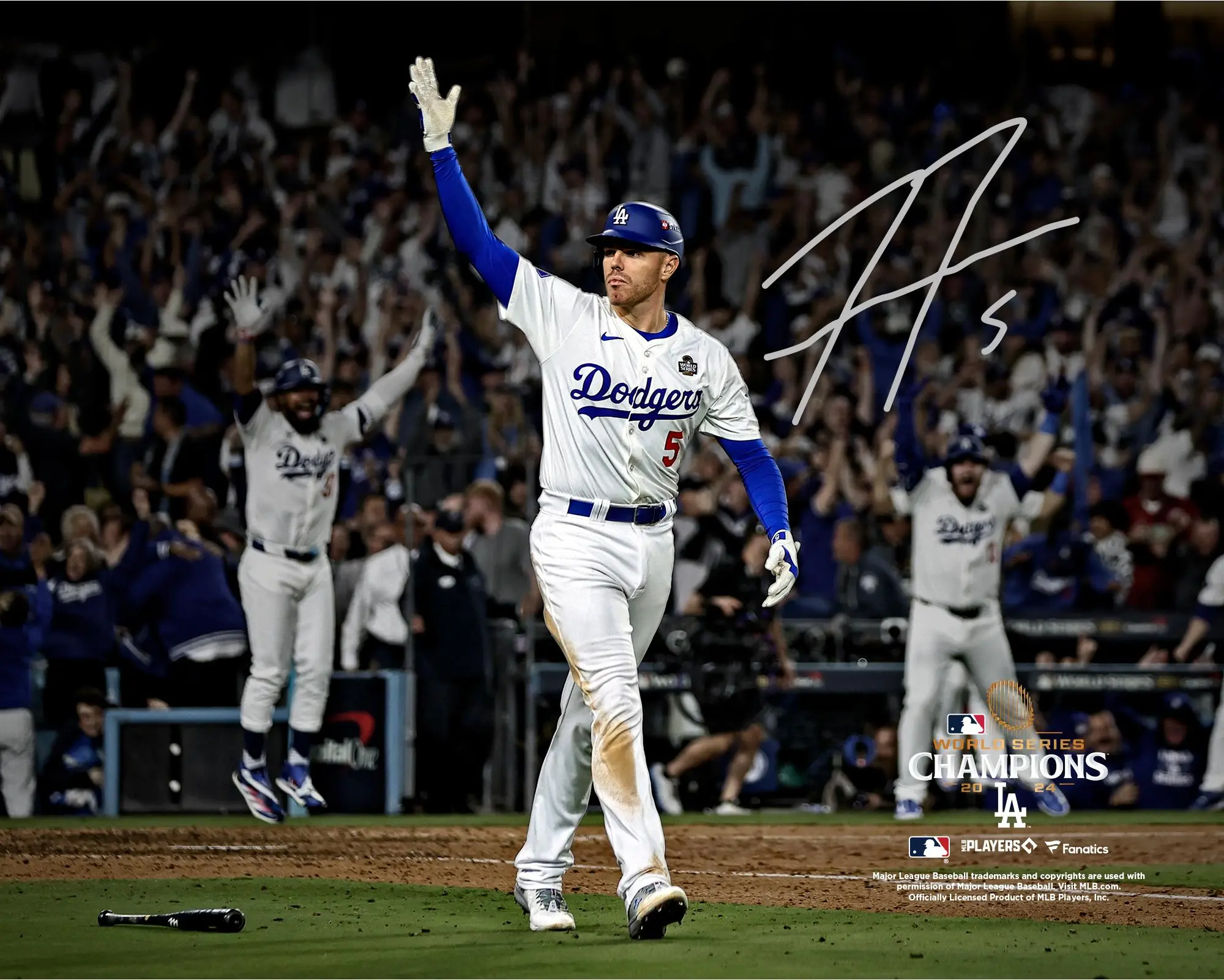 Freddie Freeman Los Angeles Dodgers Autographed 2024 MLB World Series Champions 8" x 10" Photograph - Fanatics Authentic Certified